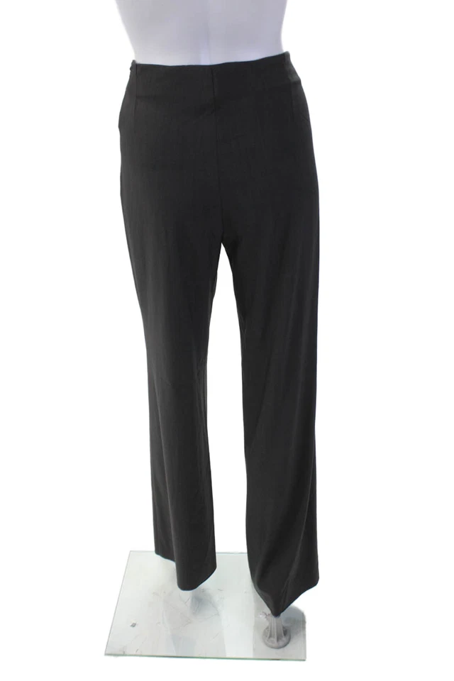 Calça plissada Giorgio Armani feminina texturizada com zíper perna cônica cinza tamanho EUR 42 - Imagem 4 de 4