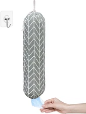 Plastic Shopping Bag Holder Wall Mount Grocery Bag Storage Dispenser for Kitchen