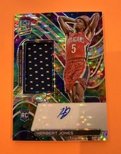 2021 Panini Spectra Rookie Jersey Celestial Prizm 93/99 Herbert Jones Auto