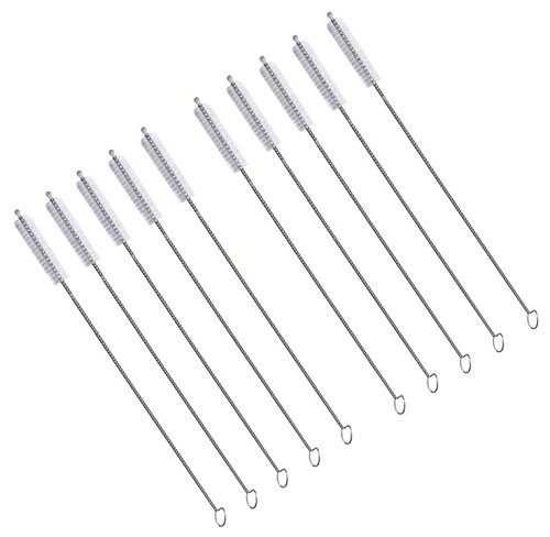 WAF Straw Brush, Washing Brushes Tool Nylon Skinny Pipe Tube Cleaner 173mm x5...