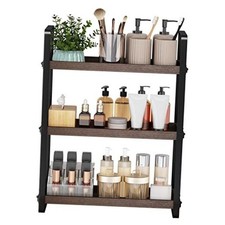 HNRLOY Bathroom Counter Organizer, Bathroom Counter Shelf, Makeup Brown 3 Tier