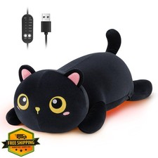 MewMix Cat Heat Pad USB Powered Black Cat Plush