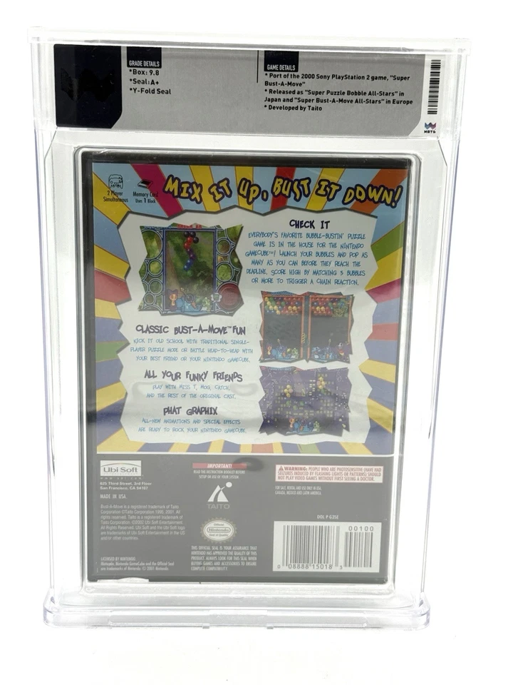 Bust-A-Move 3000 (Nintendo GameCube, 2003), WATA GRADED 9.8A++ - Image 2 of 2