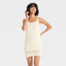 Women's Mini Crochet Shift Dress - A New Day