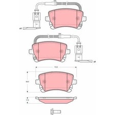 TRW GDB1508 Bremsbelagsatz für VW PHAETON 3D1 3D2 3D3 3D4 3D6 3D7 3D8 3D9