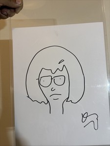 Dan mintz - Bob's burgers - Raw  Sketch And Signed Autograph With Photo Proof