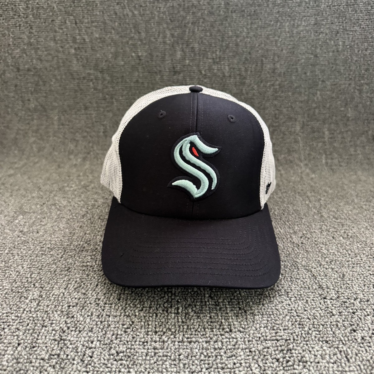 '47 Brand Seattle Kraken Trucker Snapback Navy White OSFA NHL Hat