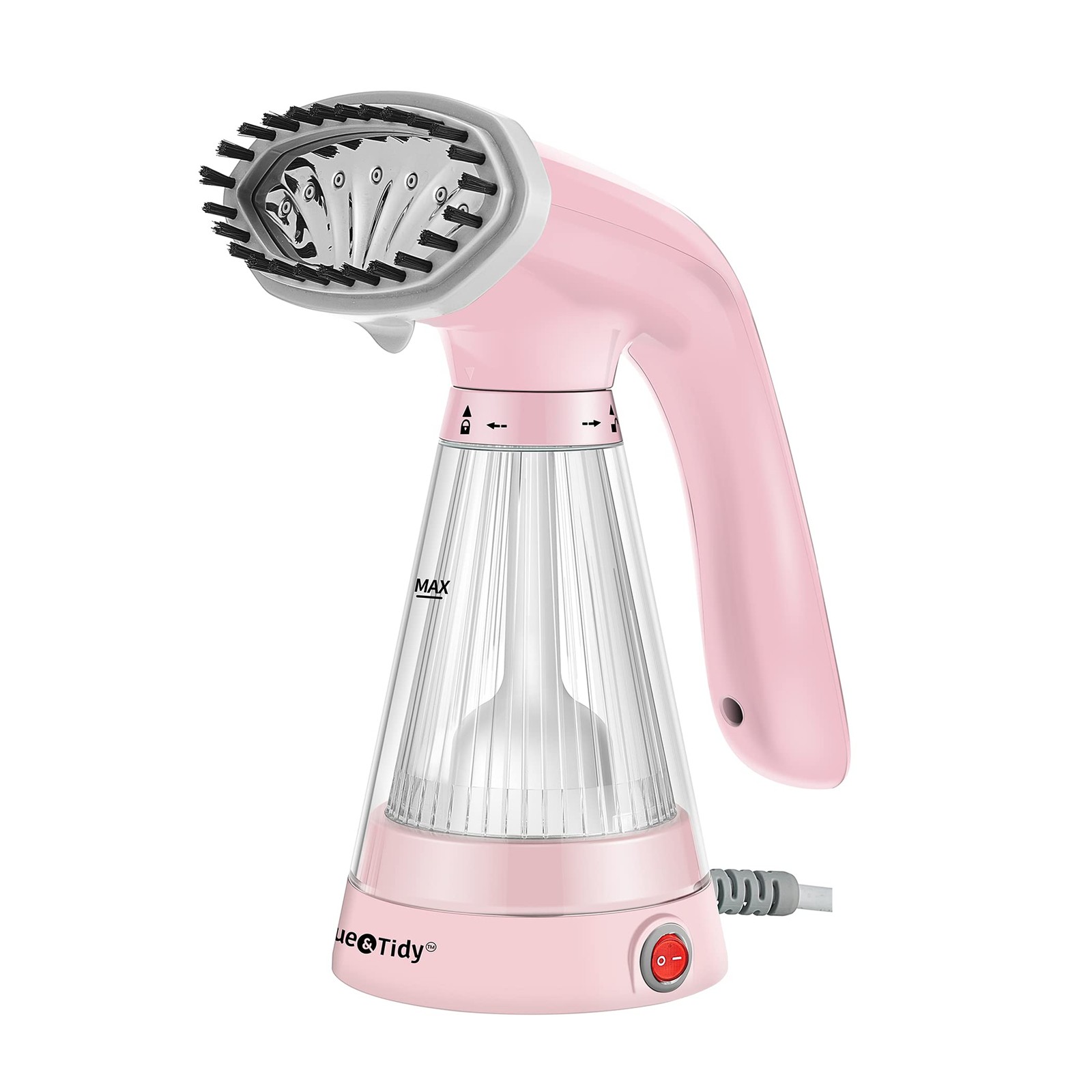 True & Tidy Hand Held Steamer with Stainless Steel Nozzle, Pink