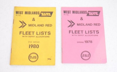 Bus Coach Fleet List West Midlands PTE 1978 (B&S) & 1980 (DJS), unmarkiert (x2)