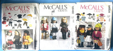 3x McCall's 18" DOLL CLOTHES 6804 6669 6480 all uncut