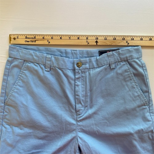 VINEYARD VINES Boys Preppy Blue Flat Front Adjustable Waist Cotton Shorts Sz 18 - Picture 8 of 8