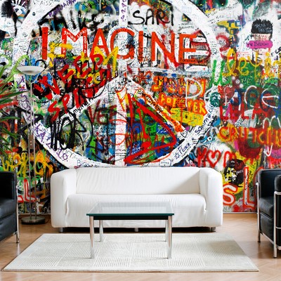 VLIES FOTOTAPETE Graffiti Muster Kinderzimmer TAPETE WANDBILDER XXL