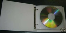10 PCS 20-DISC 2 RING CD/DVD ALBUM W/SLEEVE, WHITE MH11