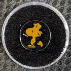 Borosilicate glass Peanuts Woodstock polished murrine coin - comic fan art