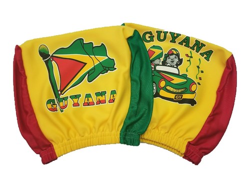 Guantone da Boxe Guyana Bandiera Specchio Finestra con Copri Poggiatesta Auto Guyana - Foto 2 di 3