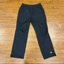Adidas Black Performance Outdoor Hiking Golf Packable Rain Pants Men's M 34x32