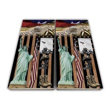 Freedom We the People Custom Cornhole Board Wrap Laminated Vinyl Wrap Set