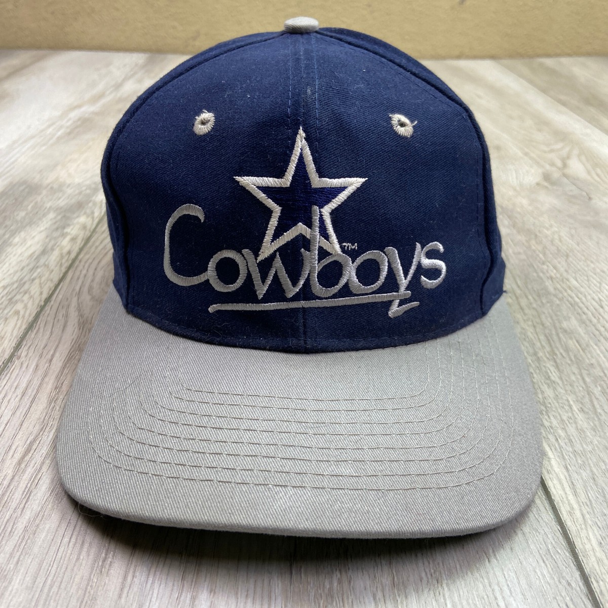 VINTAGE Dallas Cowboys Hat Cap Blue Gray Snapback The Game  display picture 3