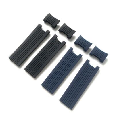22*20mm Striped Strap Silicone Rubber for Ulysse Nardin DIVER Watchband + Tools