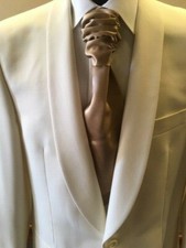 NEW, unworn - Formal White Tuxedo, Shawl Collar - Long 40