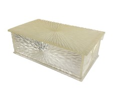 Celebrity Inc NY Clear Lucite Starburst Hinged Jewelry Trinket Box 9.25"