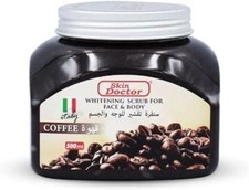 Skin Doctor Whitening Scrub for Face  Body 500 ml  / 17.59 Fl Oz coffee 