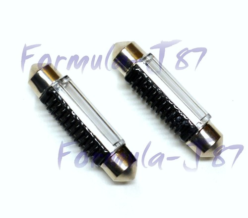 LED Light Canbus Error Free 211-2 5W Orange Two Bulb Interior Map Festoon Lamp - Picture 6 of 12