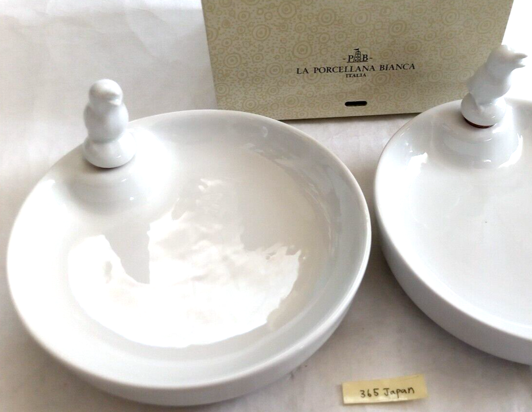 Set of 2 La Porcellana Bianca Keep Warm Keep Cold Dish Vintaintage