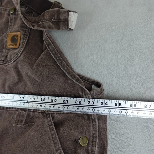 Carhartt Latzhose Herren 46X30 braun verstärkte Knie Utility Taschen verstellbar - Bild 7 von 22