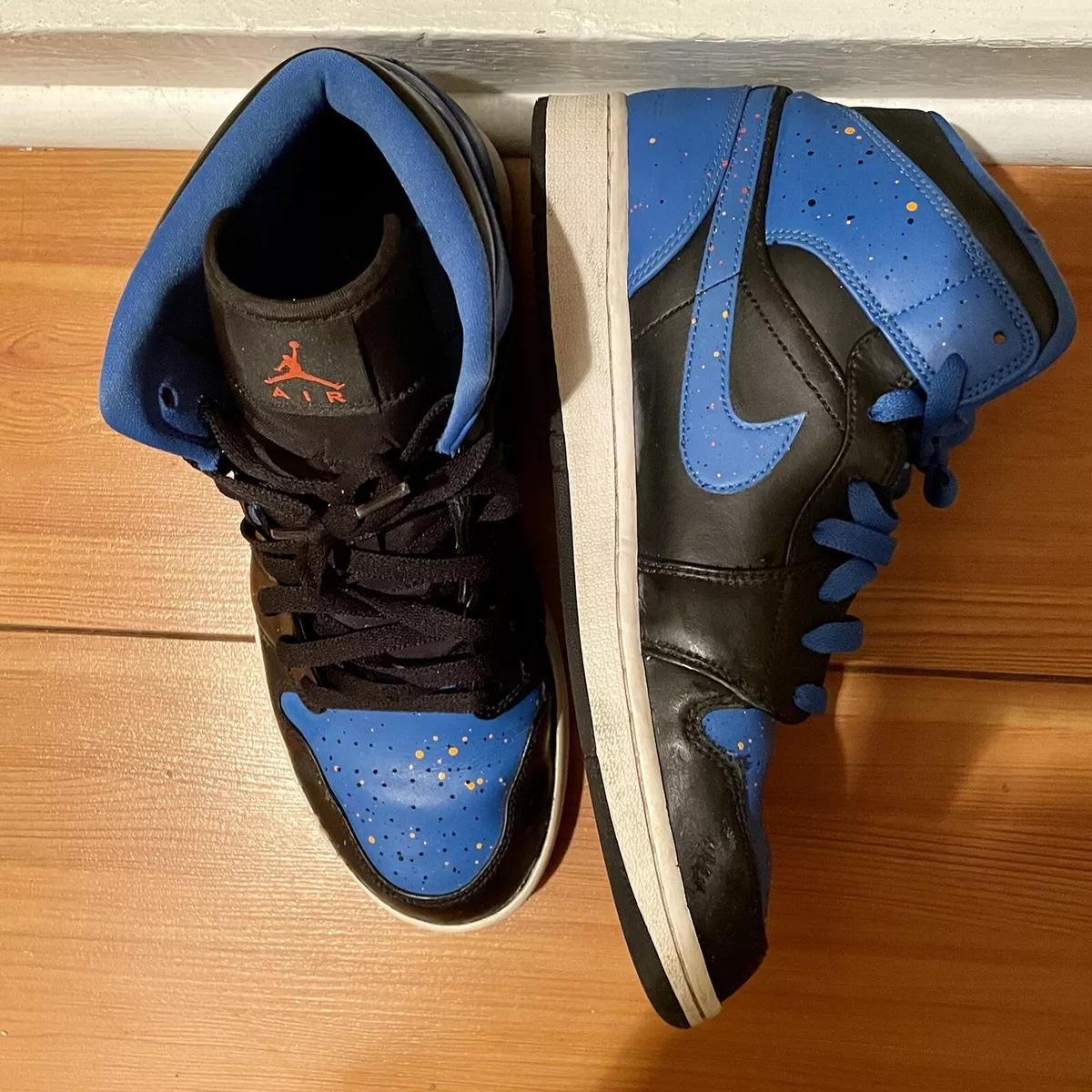 Size 10 Jordan 1 Mid Royal Splatter eBay