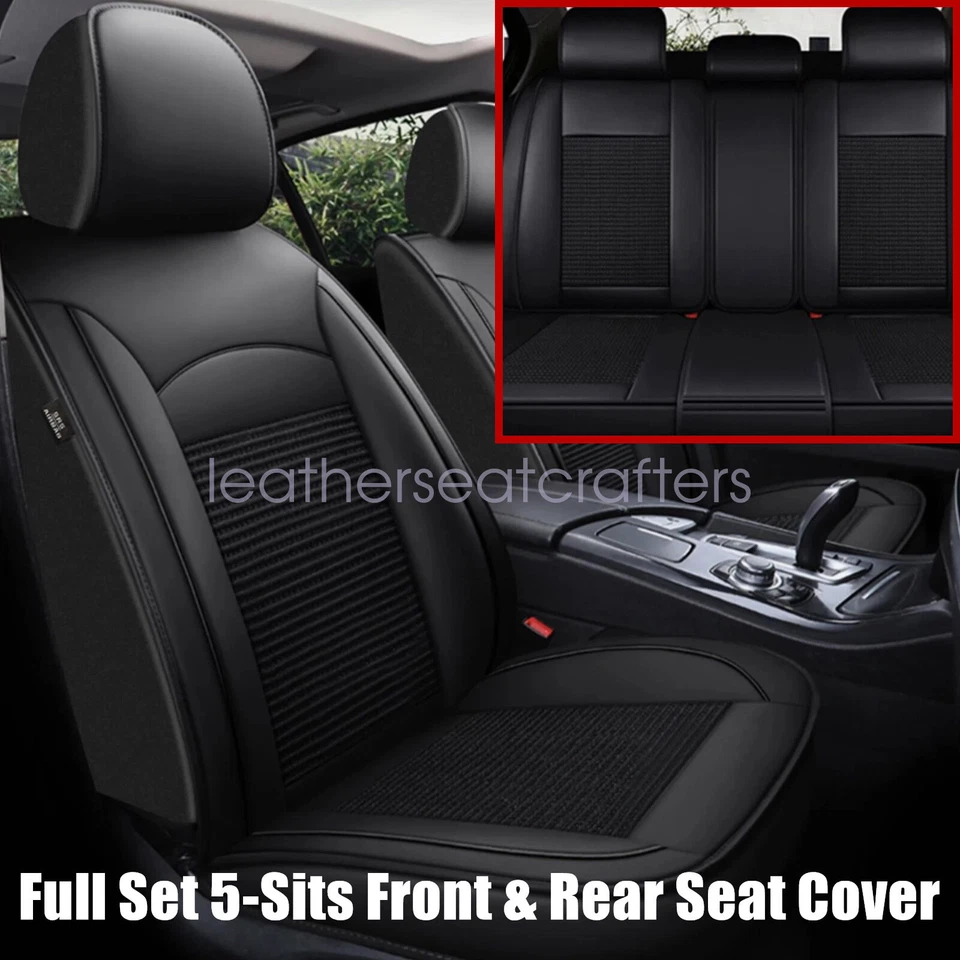 For Volkswagen JETTA 09-2023 Car 5 Seat Cover Cushion Pad Full Set PU Leather Foto 4 de 4