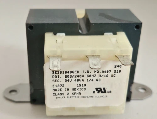 BASLER ELECTRIC BE351640GEK 24V 208/240V AIR CONDITIONER HANDLER TRANSFORMER USD
