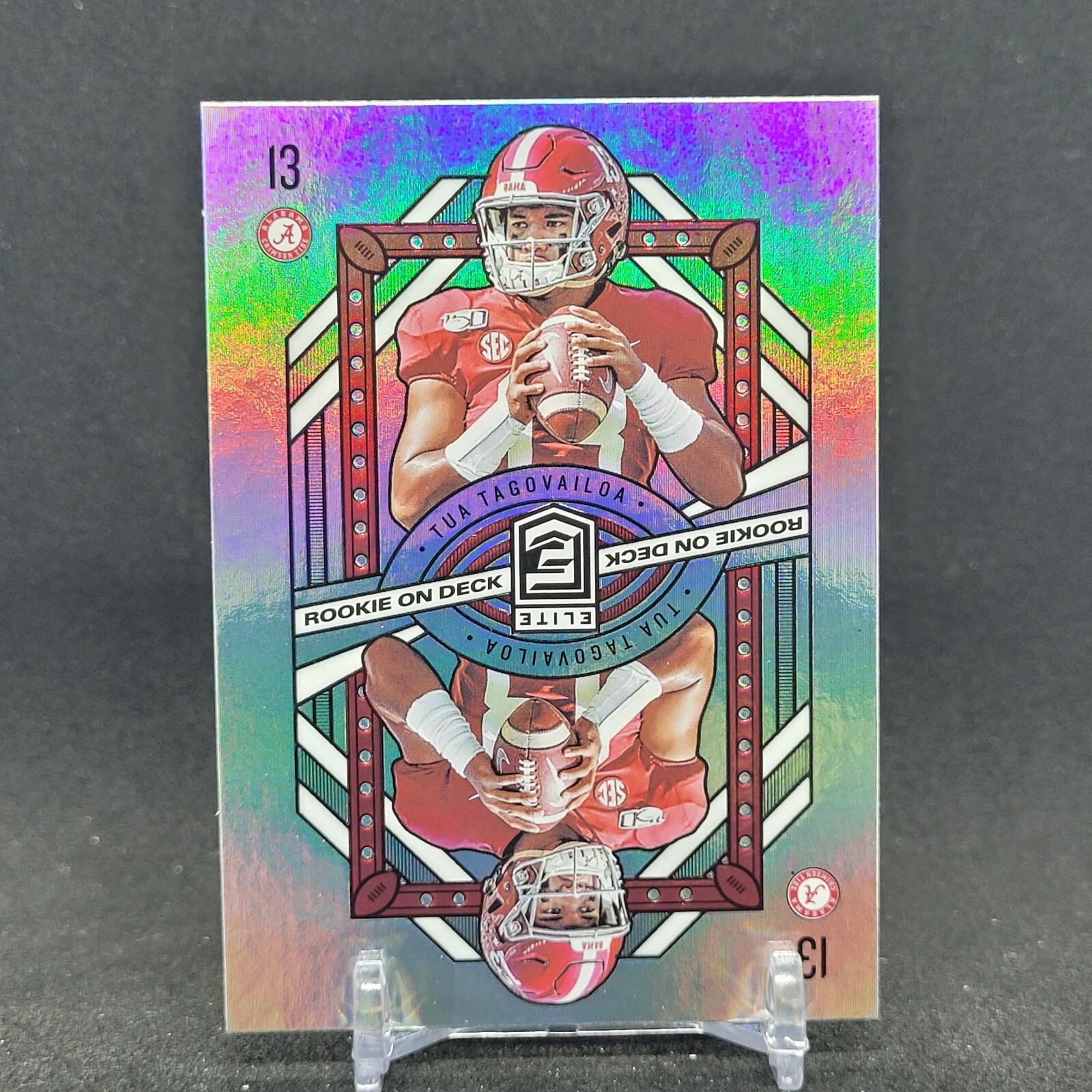 2020 Donruss Elite Tua Tagovailoa Rookie On Deck #7 NFL Miami Dolphins QB RC