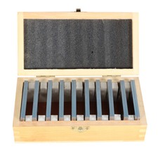 10 Pack 1/8 x 3" Precision Parallel Set Hardened Steel In Case Steel