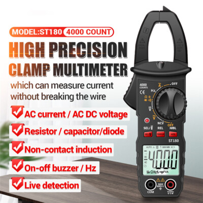 TRMS AC Zangen Multimeter Digital Zangenamperemeter 400A Stromzange 600V NCV