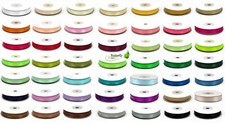 25m Rolle Satinband 12mm Schleifenband Deko Band Geschenkband 10mm 1,2cm 1cm