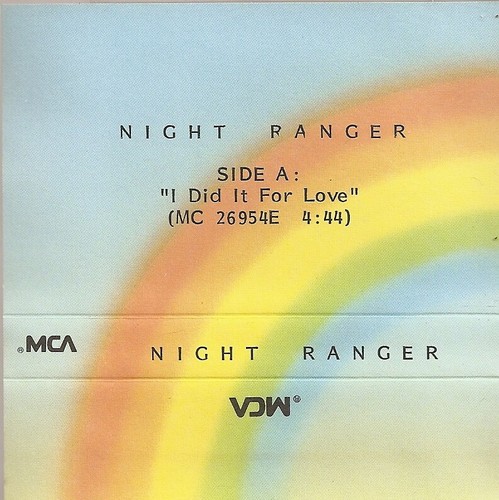 Night Ranger – I Did It For Love. Promo Cassette Tape - Picture 3 of 4