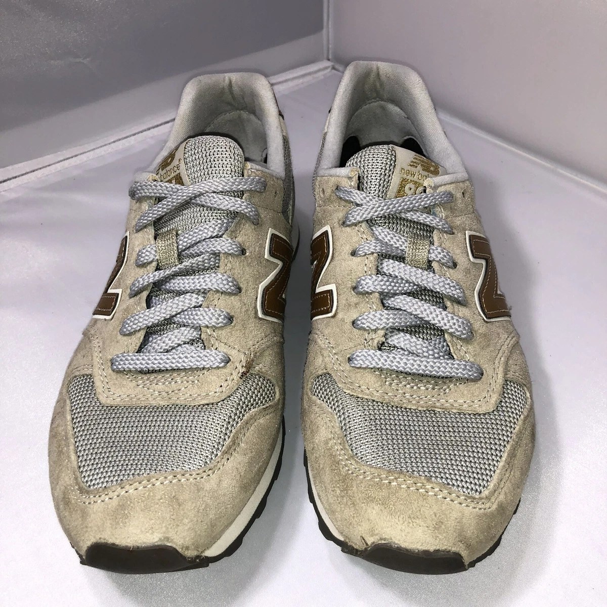 New Balance Shoes Womens Size 7 Running Sneakers WR996 Gold Tan READ DESCRIPTION