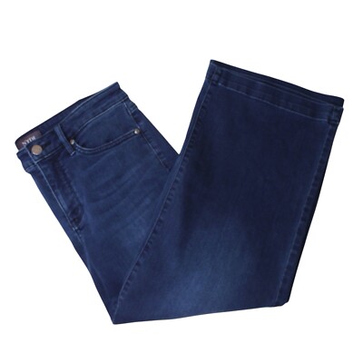 NYDJ Future Fit Jeans Women's 6P Straight Leg Ankle Dark Wash Blue Stretch Denim