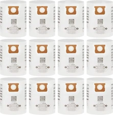 12 Pack VF2005 Vacuum Bags Compatible with Shop Vac Bags 10-14 Gallon, Type F 90