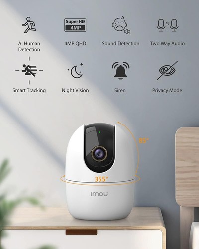 Imou Telecamera Wi-Fi Interno, Videocamera sorveglianza 4MP, Audio Bidirezionale - Foto 3 di 7