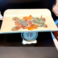 Vintage Kitschy Baby Scale Nursery Decor Photo Prop w/ Bunny Chick Decal, 30 lbs