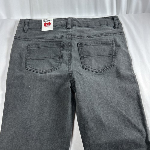 Epic Threads Girls Size 14 Medium Black Denim Pants Heart Love Straight Leg NWT - Picture 13 of 15