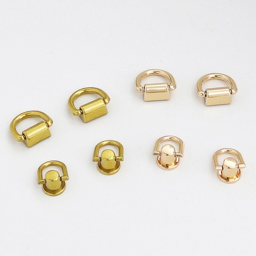 Runder D-Ring Aus Metall Seitenclip Taschenschraube Bolzenniete : - Bild 11 von 20
