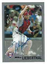 2019 Topps Archives Fan Favorites Autographs Silver Mike Lieberthal #d 42/99