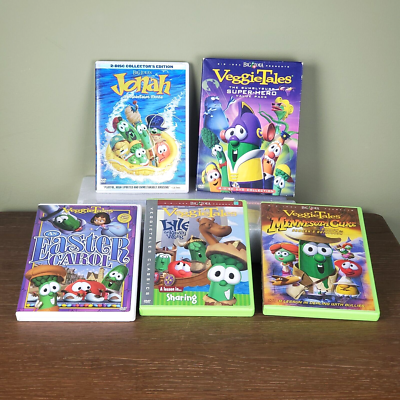Lot DVD VeggieTales Super-Hero Jonah Minnesota Cuke Easter Carol