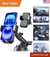 Premium 3-in-1 Adjustable Car Phone Holder - Secure  Easy One-Hand Operation