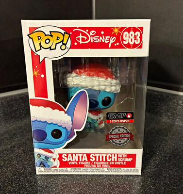 Funko Pop! Disney Santa Stitch with Scrump #983 EMP Exclusive Special Edition