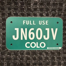 Oryginalna tablica rejestracyjna motocykla USA 🇺🇸 Kolorado