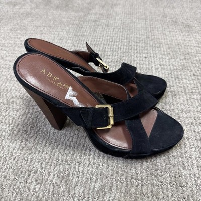 ABS By Allen Schwartz Heeled Sandals Black Women s Size 7.5